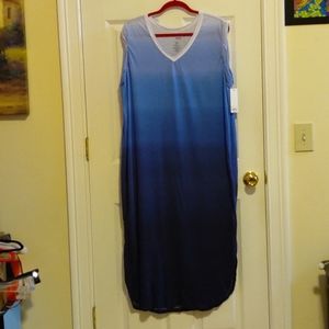 NEW Ladies Blue Sleeveless Nightgown. By Sonoma. Size XXL.